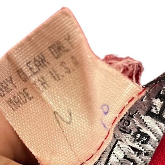 Cynthia Howie Maggy Boutique Midi Maxi Dress Womens 12 Red Vintage Modest Casual - Picture 9 of 10